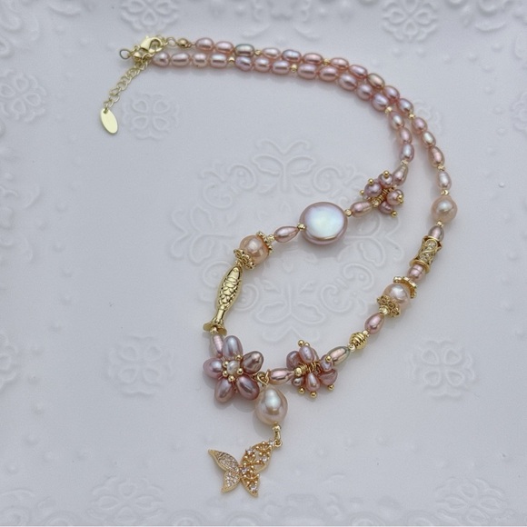 X274 Handmade Freshwater Baroque Pearl Necklace
